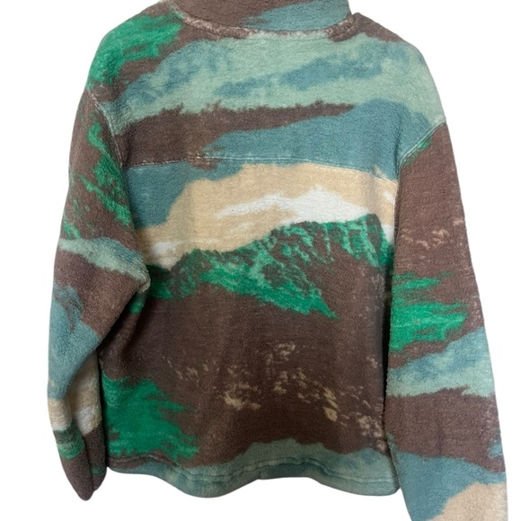 Levi's Atlas Sherpa Mountain Landscape Fleece - Mink - Size Small - Picture 10 of 14